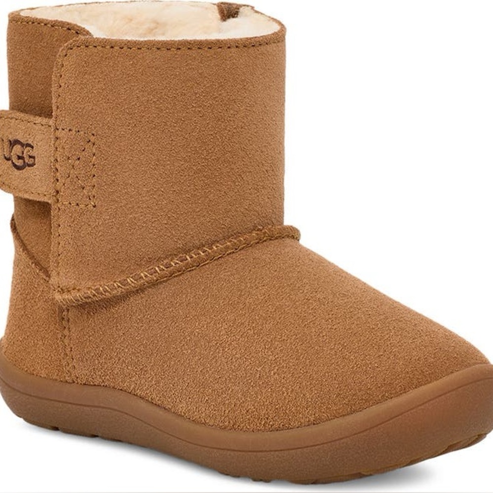 UGG Tan Cream Brown Kid's Keelan Water Resistant Boots, Size 9